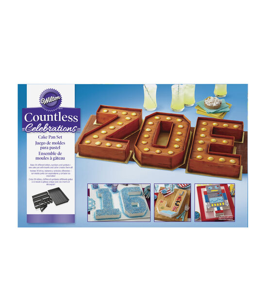 10-Piece Letter and Number Non-Stick Cake Pan STD Wilton Countless Celebrations Set 10-Piece Letter and Number Non-Stick Cake Pan STD Wilton Countless Celebrations Set
